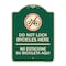 Signmission Do Not Lock Bicycles Here No Estacione Su Bicicleta Aqui Heavy-Gauge Alum, 24" x 18", G-1824-24148 A-DES-G-1824-24148 - alternate 1
